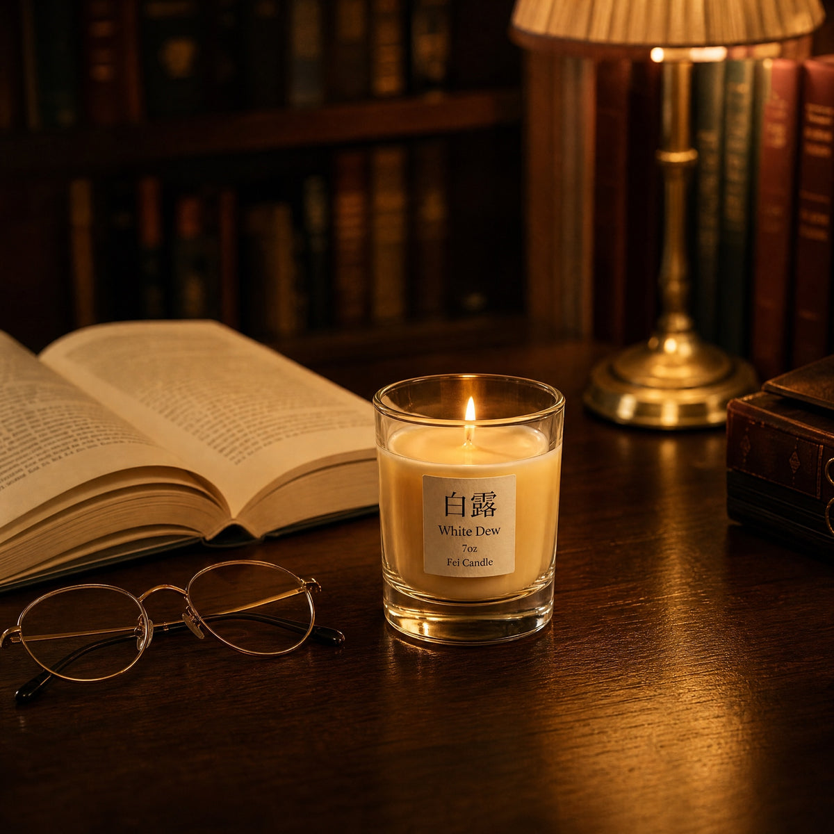 White Dew Osmanthus & Pear Soy Candle — 7oz Hand-Poured