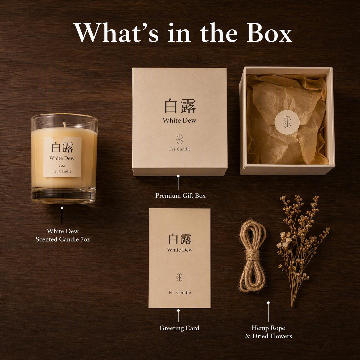 White Dew Osmanthus & Pear Soy Candle — 7oz Hand-Poured