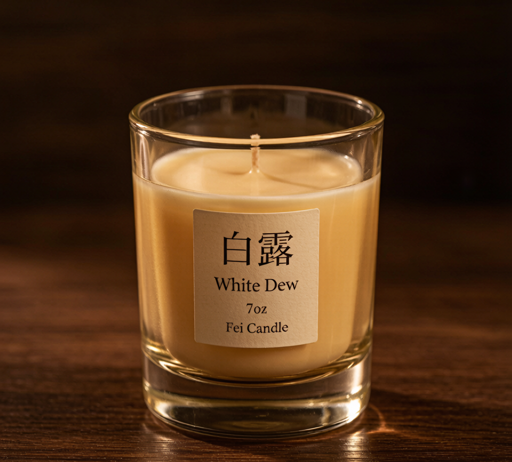 White Dew Osmanthus & Pear Soy Candle — 7oz Hand-Poured